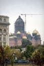 Romanian Palace of Parliament and the construction site of Ã¢â¬ÅCatedrala Mantuirii NeamuluiÃ¢â¬Â People`s Salvation Cathedral, an Royalty Free Stock Photo